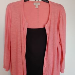 Ann Taylor LOFT Cardigan Coral
